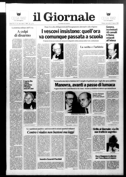 Il giornale : quotidiano del mattino